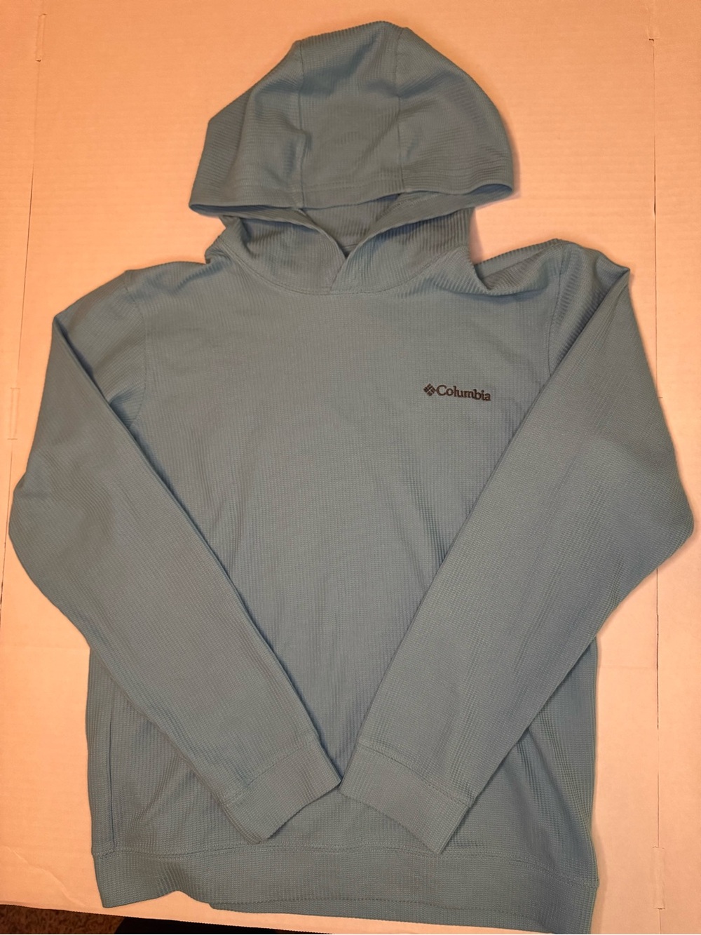 Columbia Men's Blue Hooded Long Sleeve Pullover